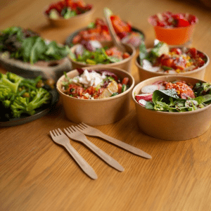 Bowl Salad Kraft ( 12 X 25 ) | Tapa se vende por separado
