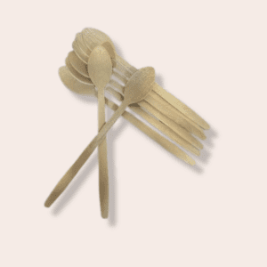 Cuchara de madera larga 18.5cm para batidos y helados biodegradable FacilPack